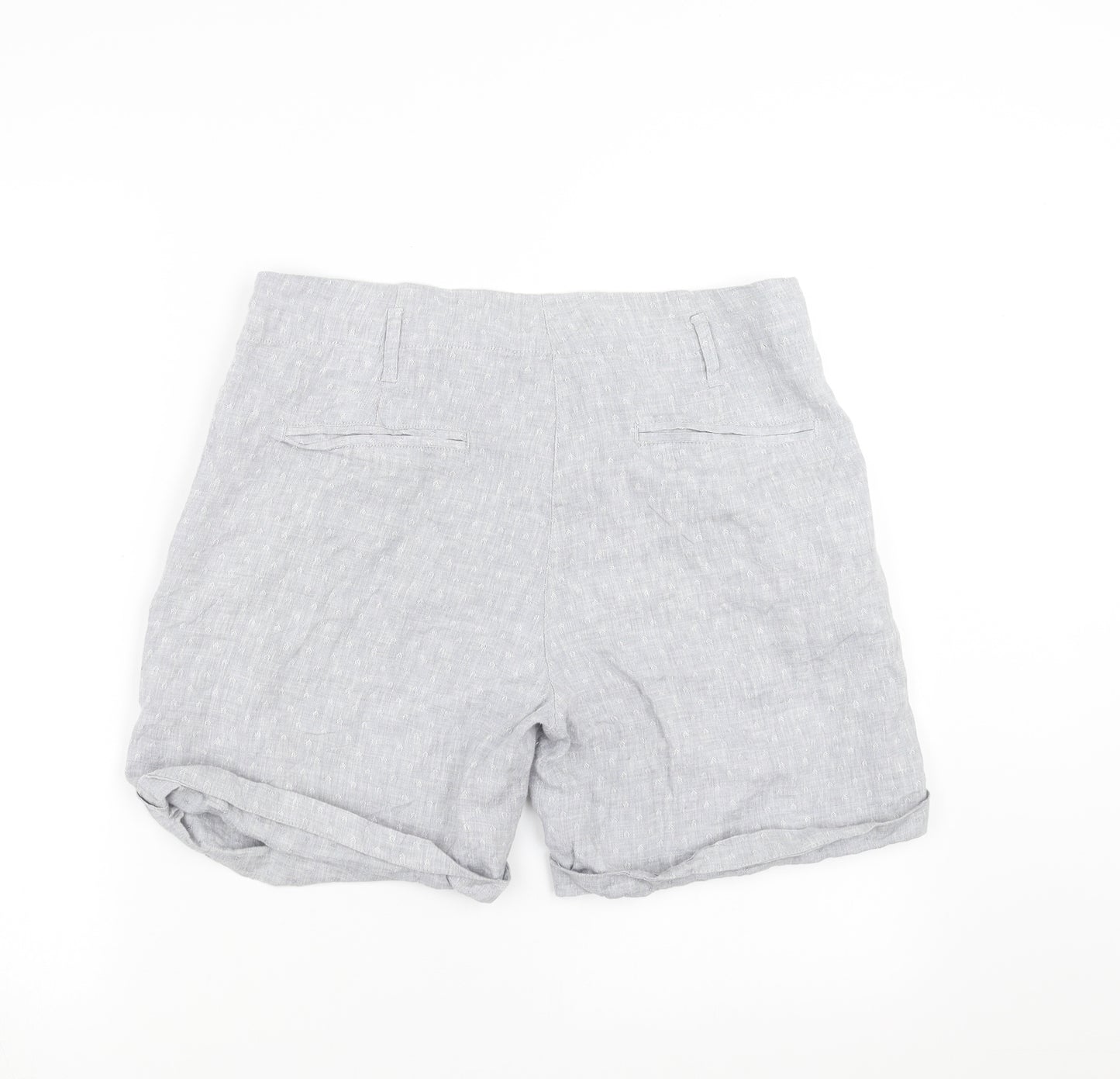 Marks and Spencer Womens Blue Geometric  Chino Shorts Size 12