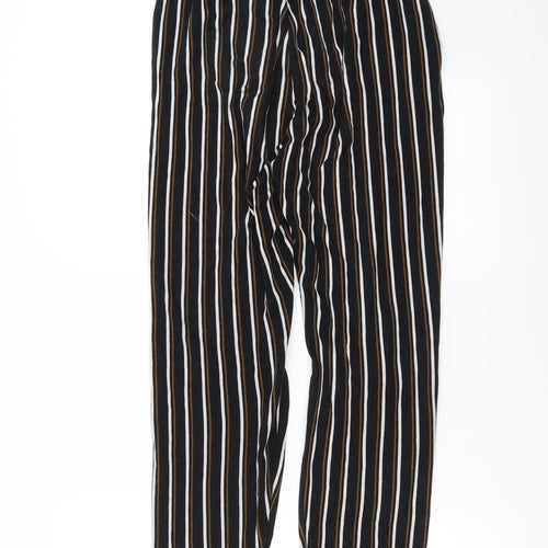 Amisu Womens Black Striped  Trousers  Size M L27 in