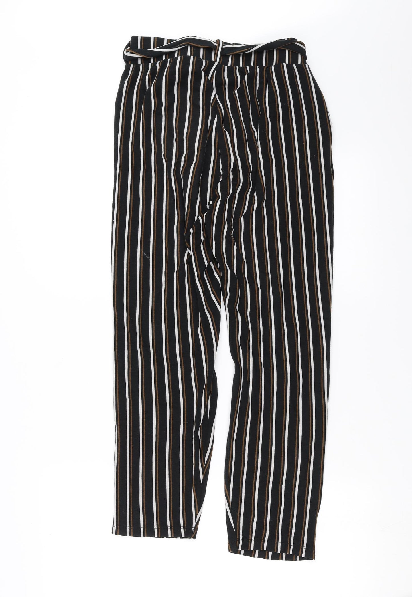 Amisu Womens Black Striped  Trousers  Size M L27 in