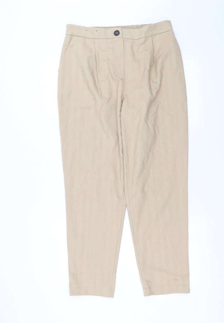 New Look Womens Beige Trousers Size 12 L27 in