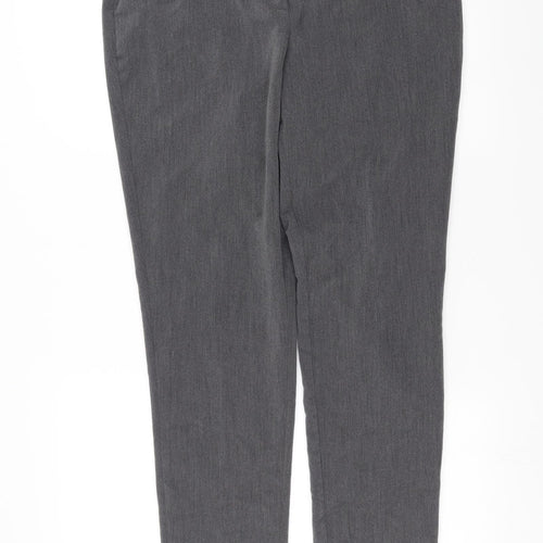 ANNE WEYBURN Womens Grey   Trousers  Size 14 L29 in