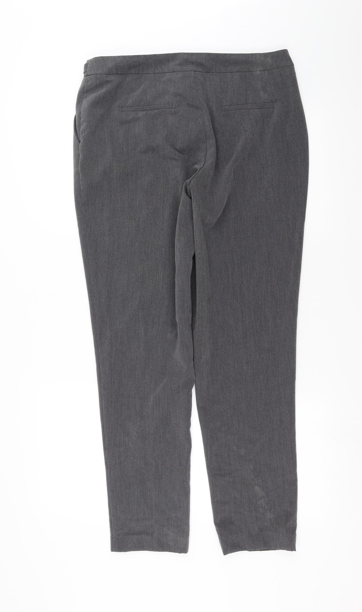 ANNE WEYBURN Womens Grey   Trousers  Size 14 L29 in
