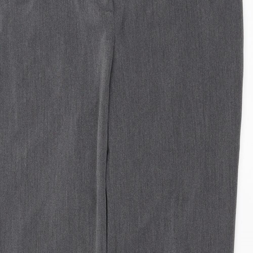 ANNE WEYBURN Womens Grey   Trousers  Size 14 L29 in
