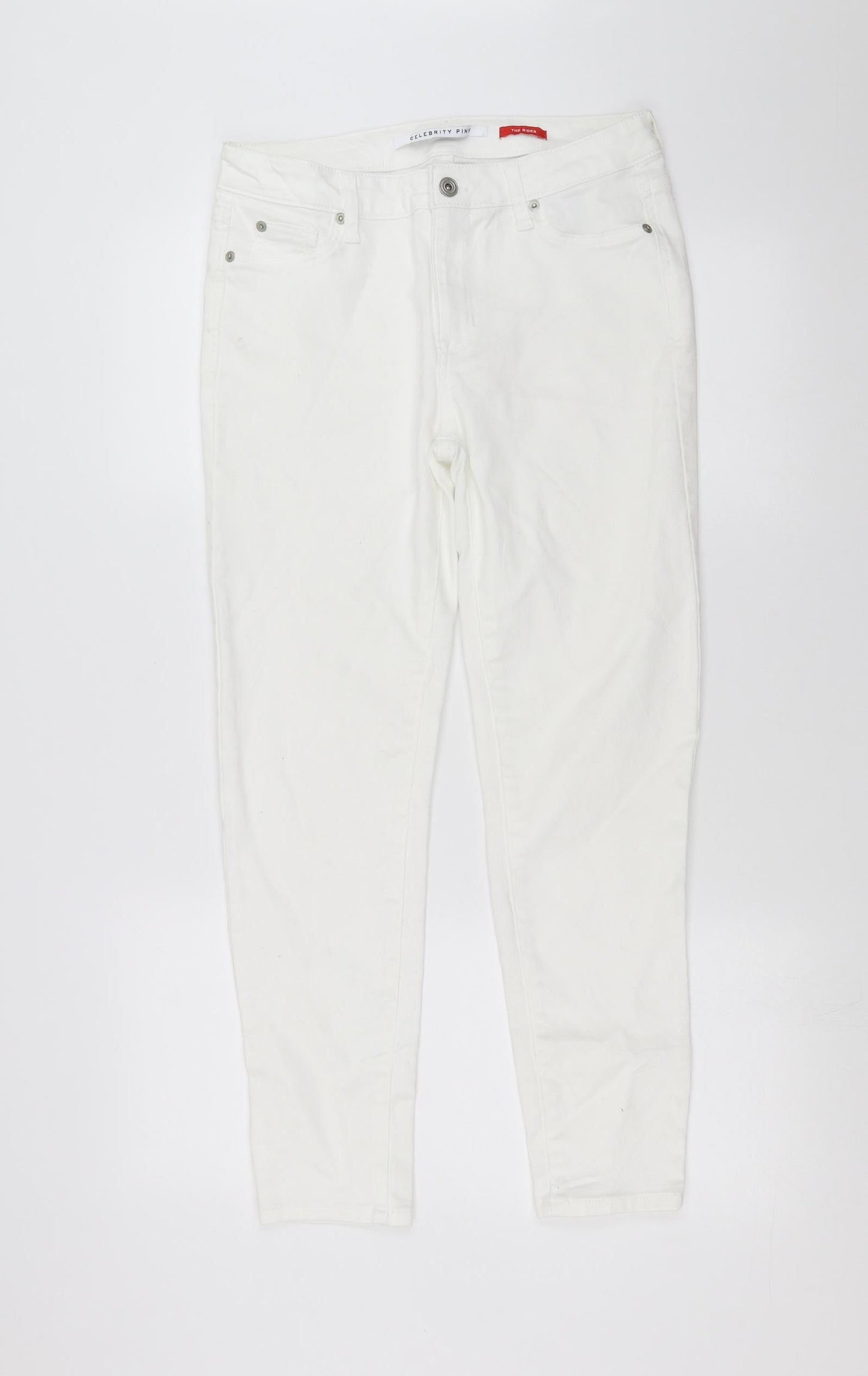 Celebrity Pink Womens White  Denim Skinny Jeans Size 29 in L26 in
