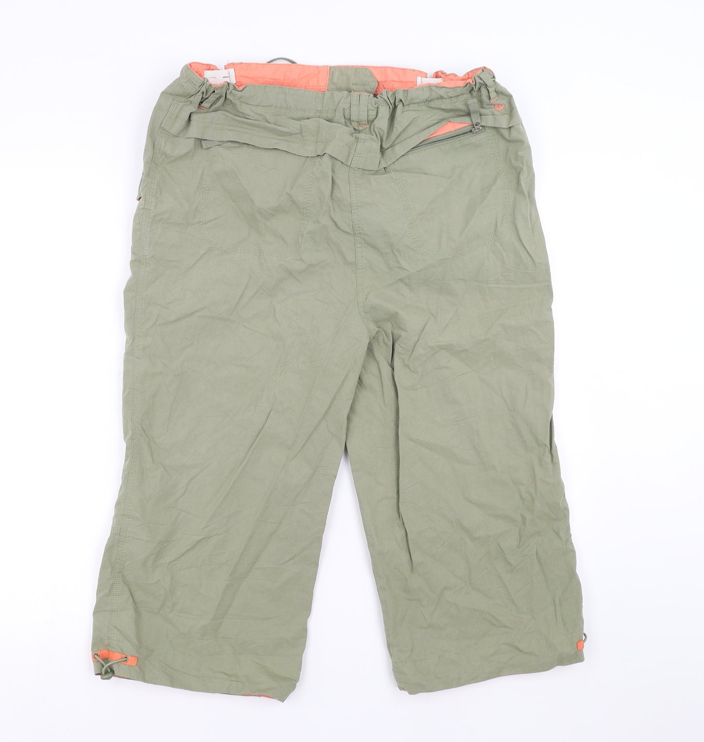 NEXT Womens Green   Cropped Trousers Size 12 L20 in