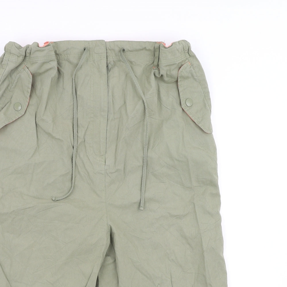 NEXT Womens Green   Cropped Trousers Size 12 L20 in