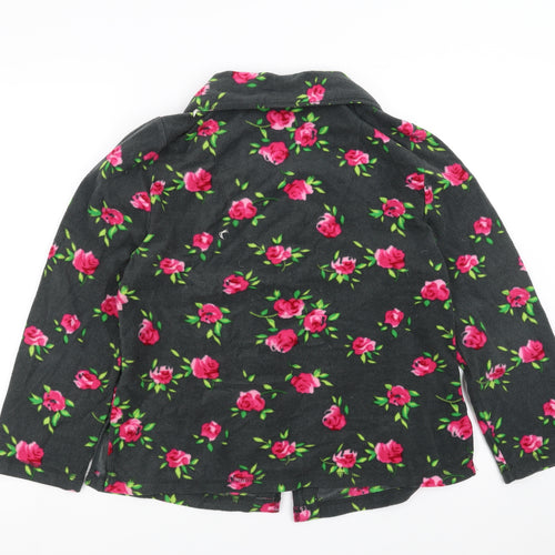 Secret Obsessions Womens Grey Floral Fleece Top Pyjama Top Size M