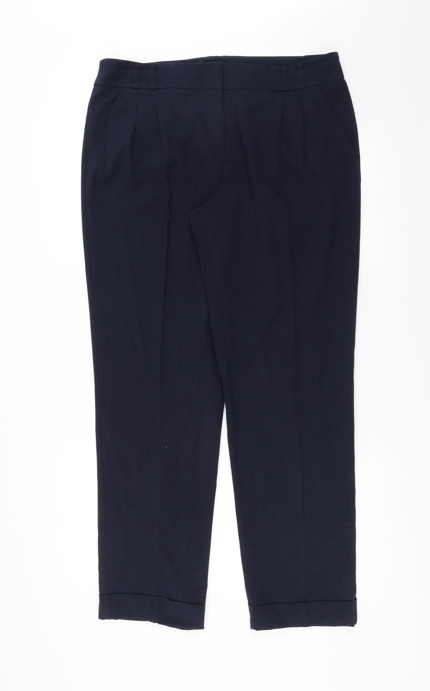 M&Co Womens Blue   Trousers  Size 16 L30 in