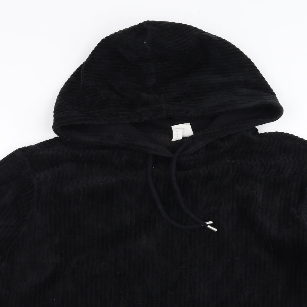 H&M Mens Black   Pullover Hoodie Size L