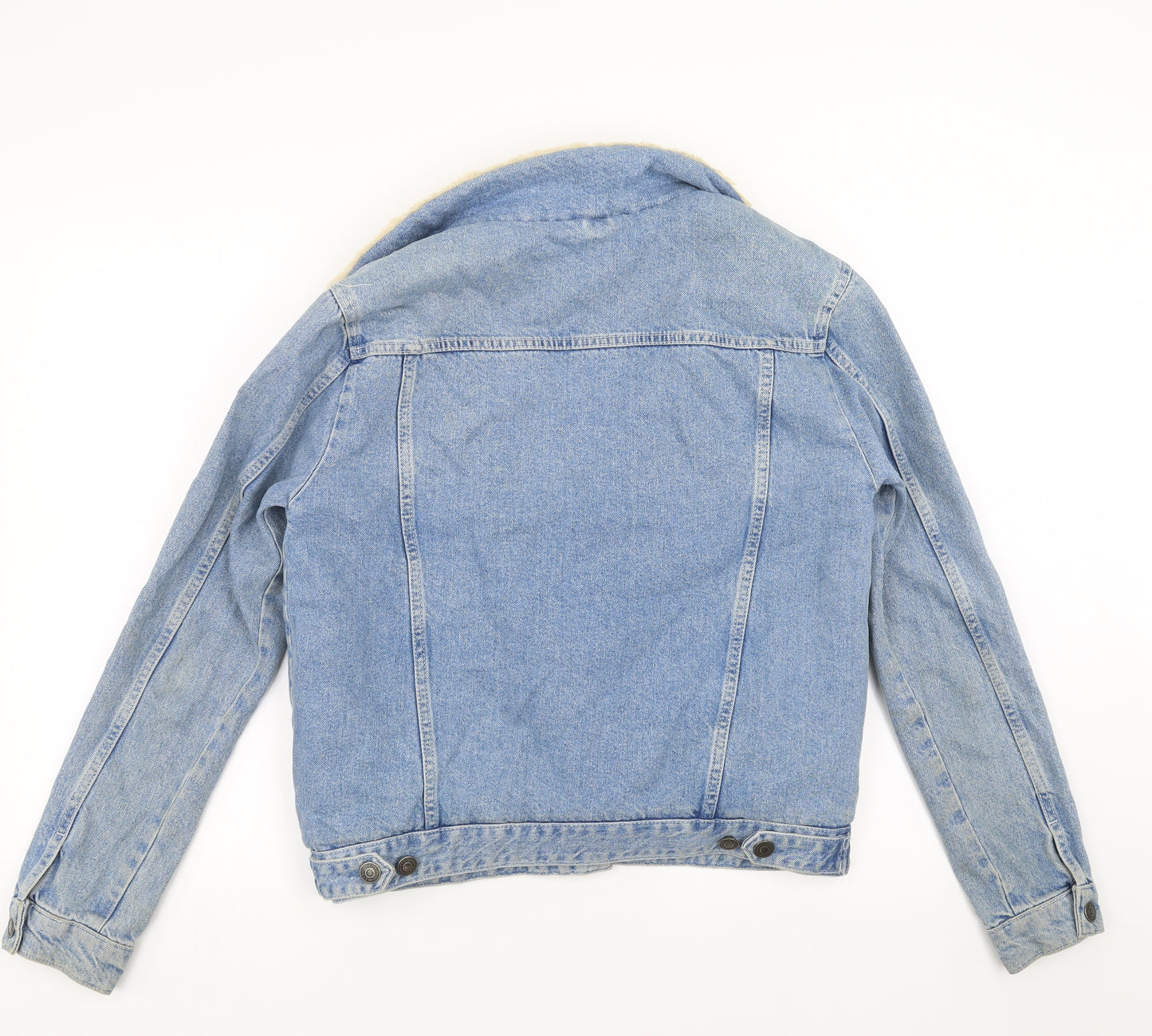 Topshop Womens Blue  Denim Jacket  Size 12  - fleece lined