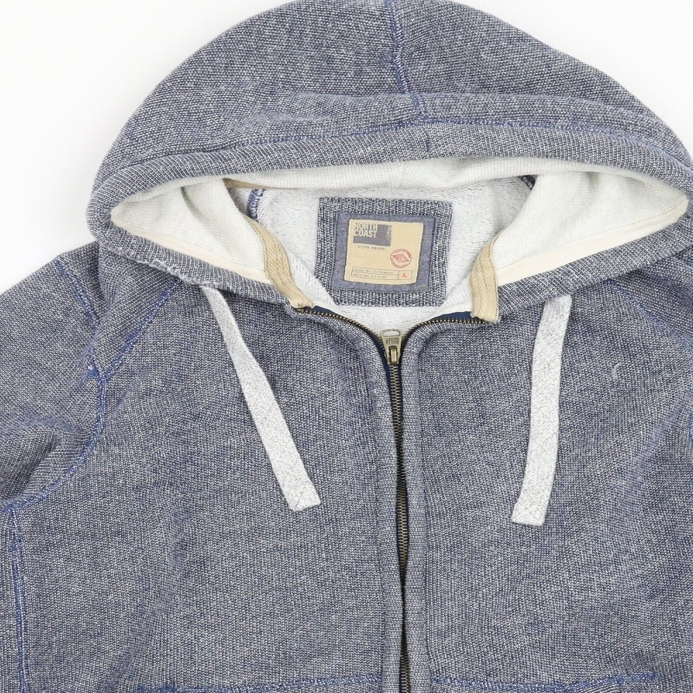 North coast Mens Blue   Full Zip Hoodie Size L