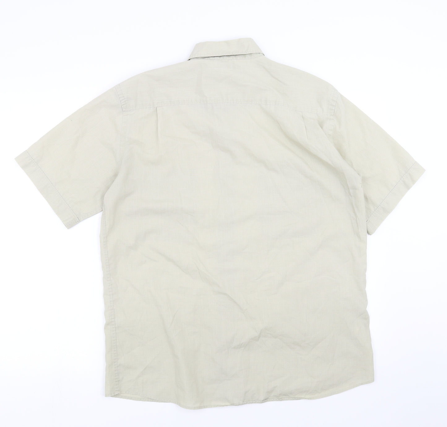 Marks and Spencer Mens Green    Button-Up Size S