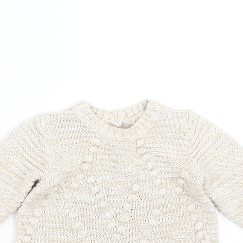 Matalan Girls Beige   Jumper Dress  Size 3-6 Months