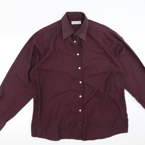 Berkertex Mens Purple    Button-Up Size 16.5