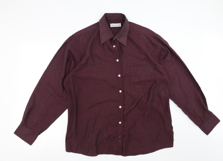 Berkertex Mens Purple    Button-Up Size 16.5