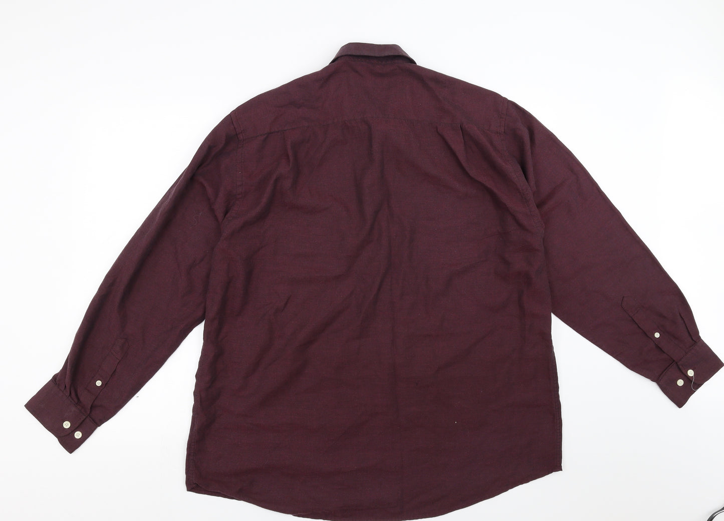 Berkertex Mens Purple    Button-Up Size 16.5