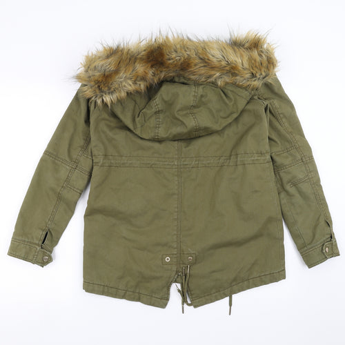 Bershka Womens Green   Parka Coat Size S