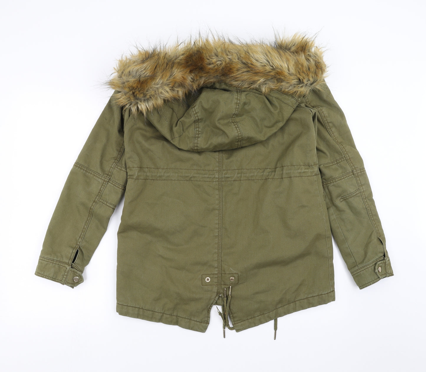 Bershka Womens Green   Parka Coat Size S
