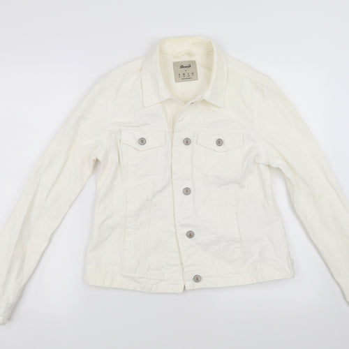 Primark Womens White  Denim Jacket  Size 10