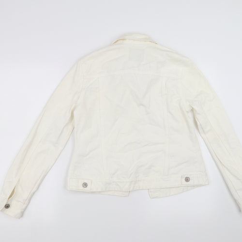 Primark Womens White  Denim Jacket  Size 10