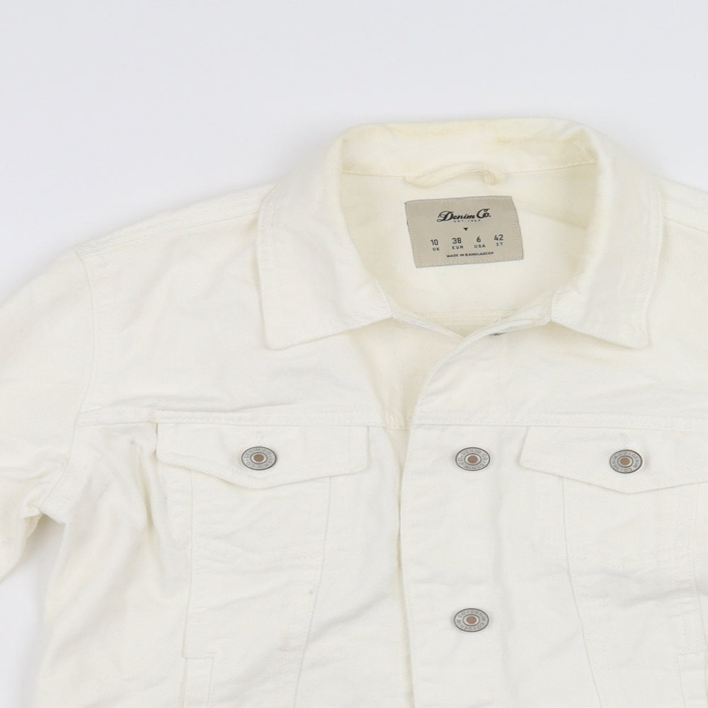 Primark Womens White  Denim Jacket  Size 10