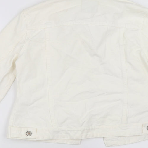 Primark Womens White  Denim Jacket  Size 10