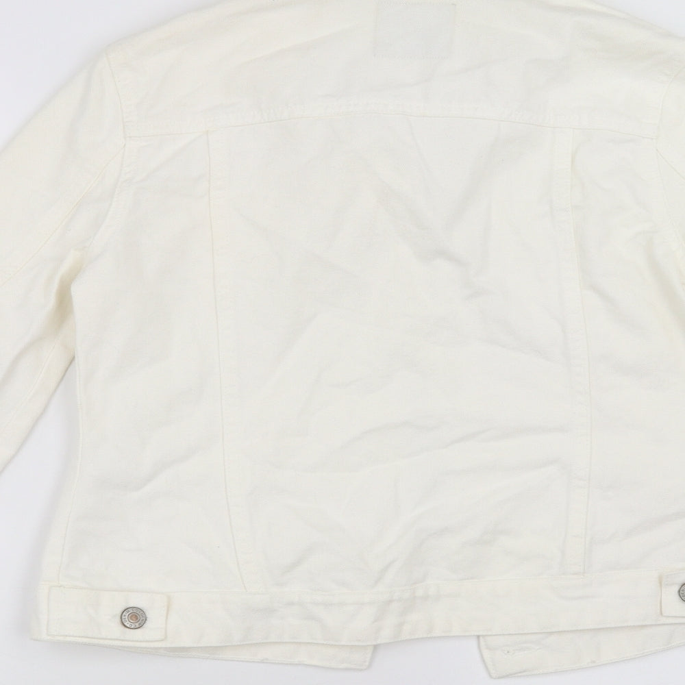 Primark Womens White  Denim Jacket  Size 10