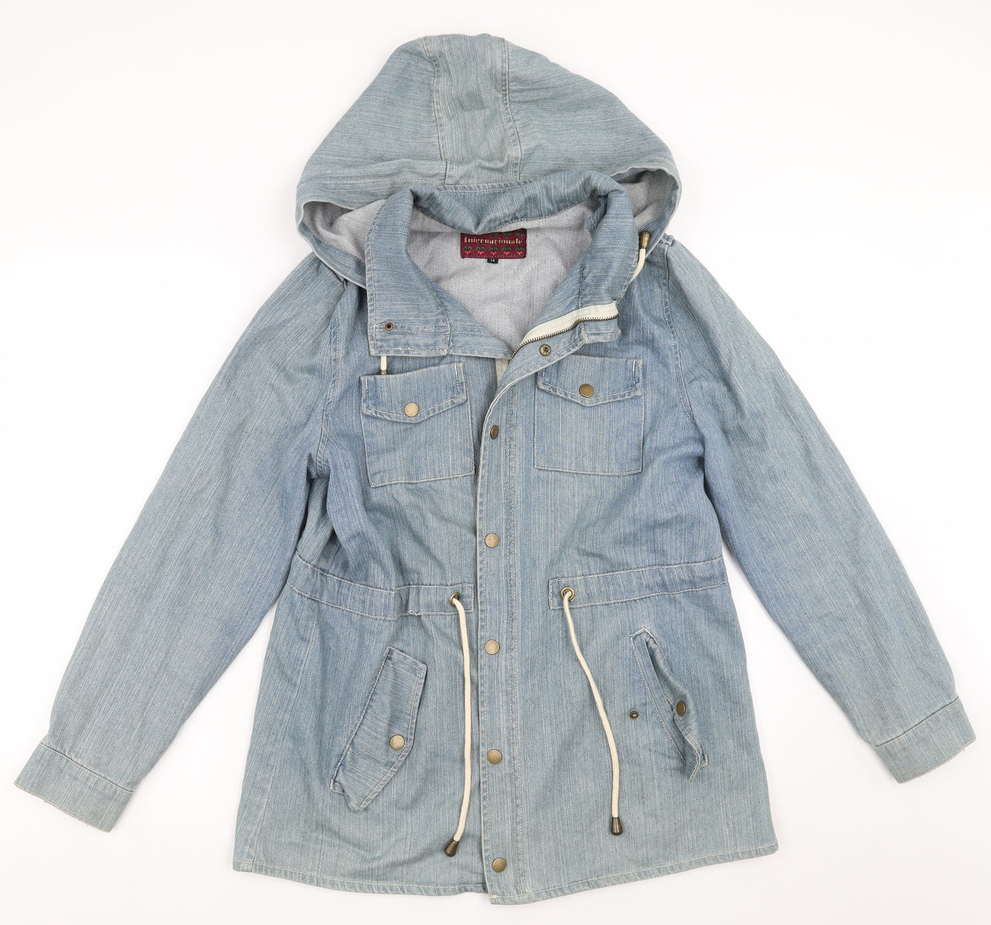 Internationale Womens Blue  Denim Jacket  Size 14