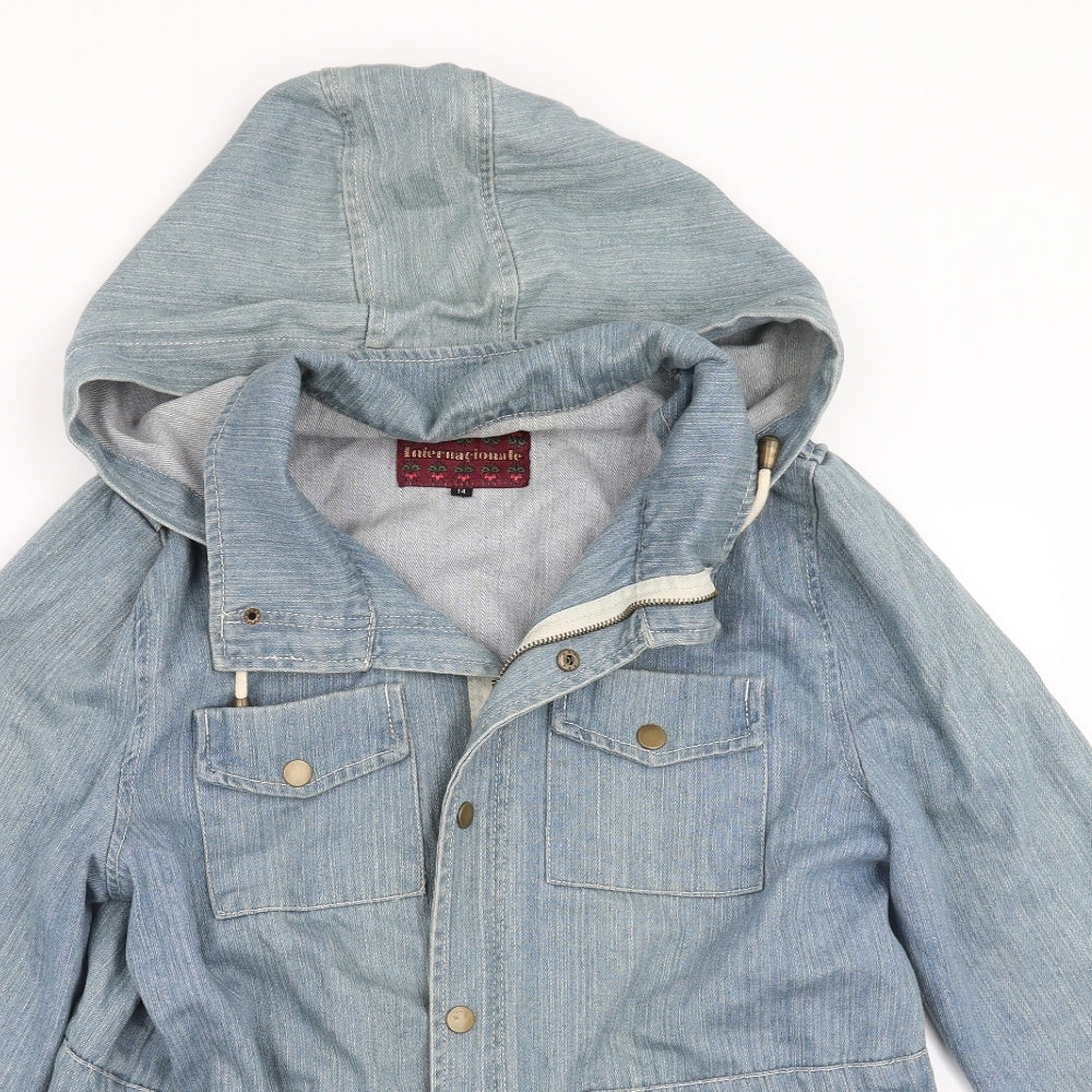 Internationale Womens Blue  Denim Jacket  Size 14