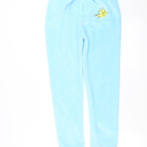 Disney Girls Blue Solid   Pyjama Pants Size 11-12 Years  - flounder