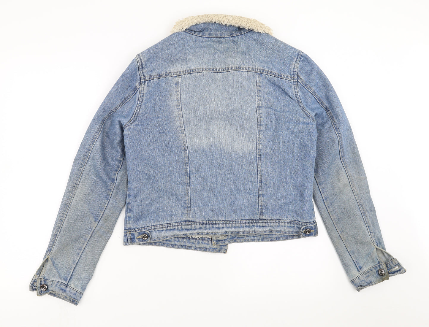 ci soho Womens Blue  Denim Jacket  Size L  - fleece lined