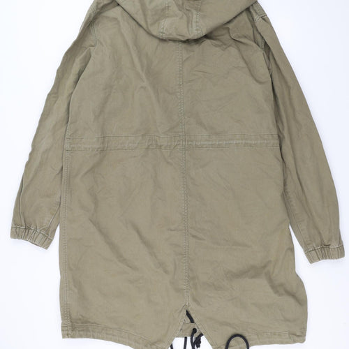 Divided Mens Green  Denim Parka Coat Size L