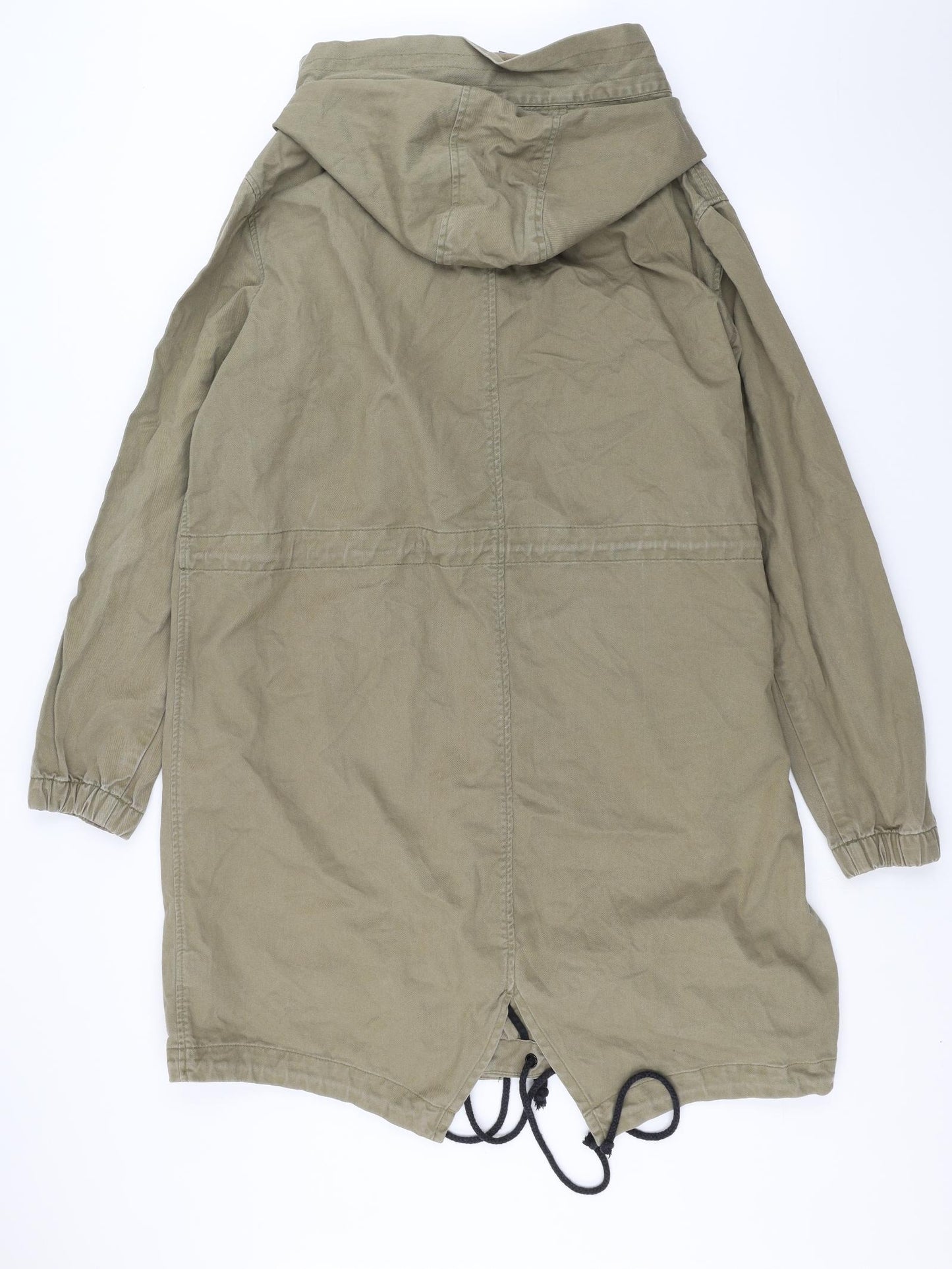 Divided Mens Green  Denim Parka Coat Size L