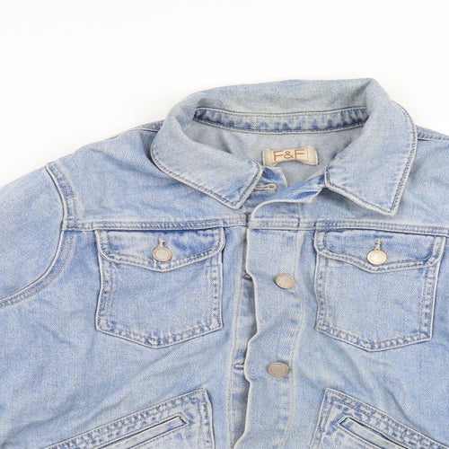 F&F Womens Blue  Denim Jacket  Size 16