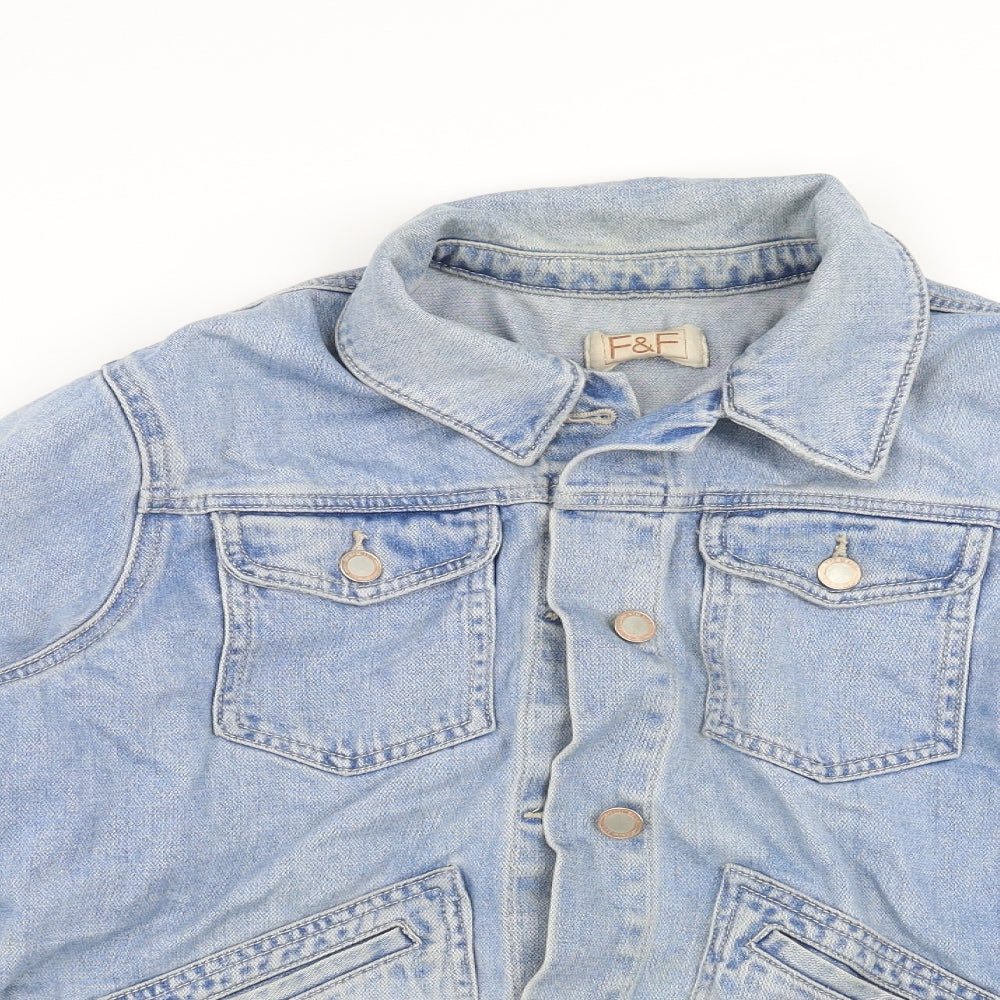 F&F Womens Blue  Denim Jacket  Size 16