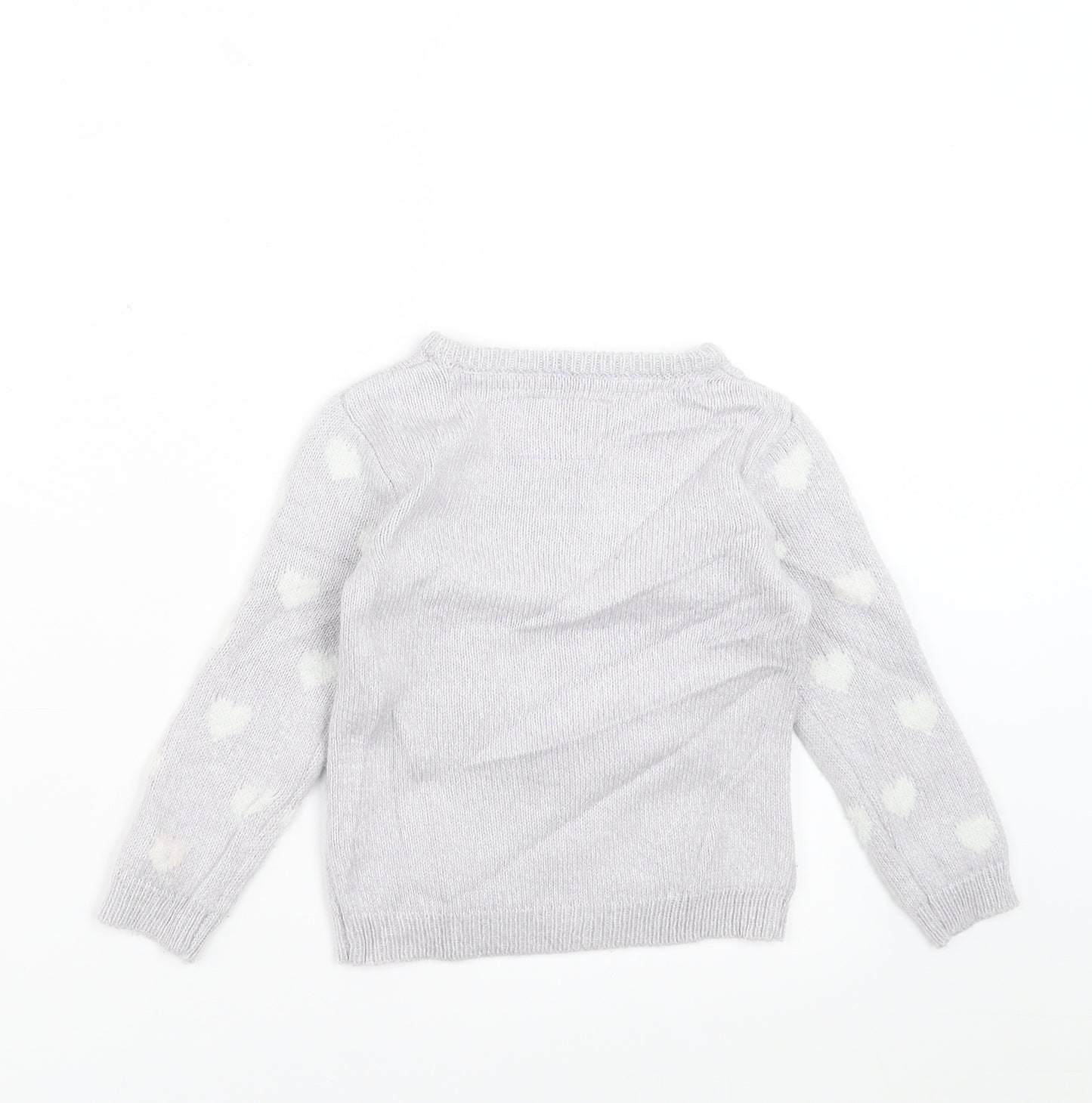 Primark Girls Purple   Pullover Jumper Size 3-4 Years  - snowman