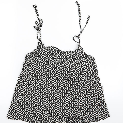 H&M Womens Black Geometric  Camisole Tank Size 8