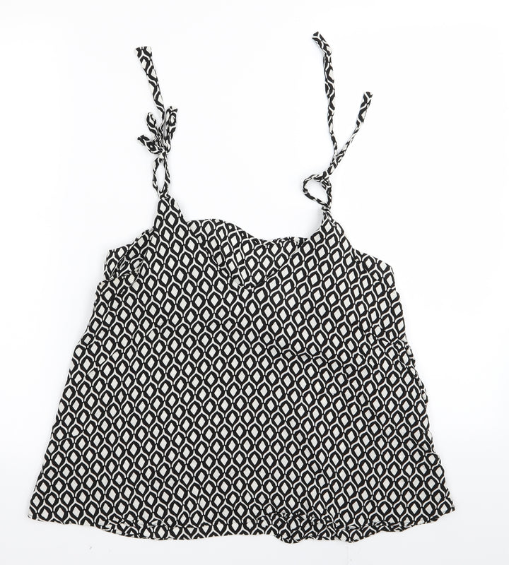 H&M Womens Black Geometric  Camisole Tank Size 8