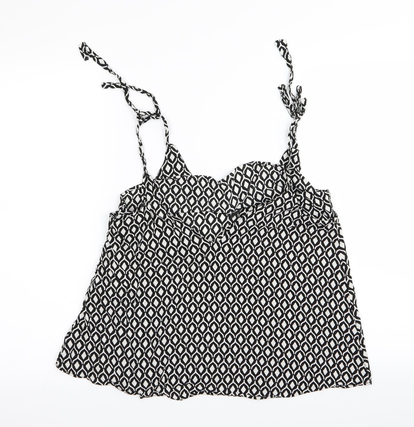 H&M Womens Black Geometric  Camisole Tank Size 8
