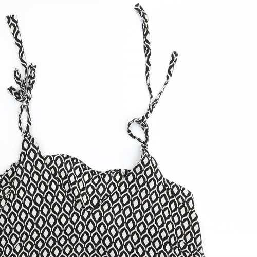 H&M Womens Black Geometric  Camisole Tank Size 8