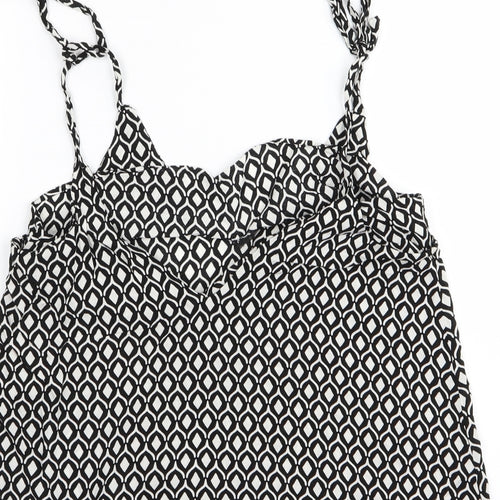 H&M Womens Black Geometric  Camisole Tank Size 8
