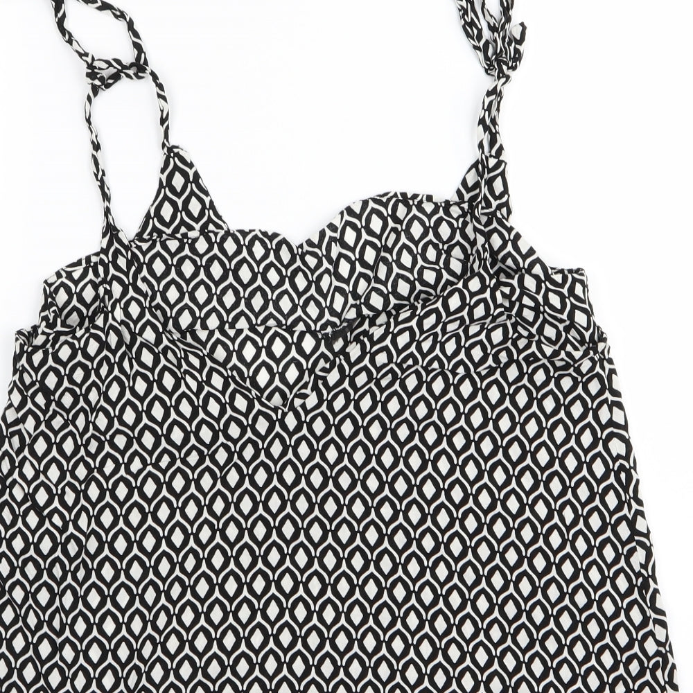 H&M Womens Black Geometric  Camisole Tank Size 8