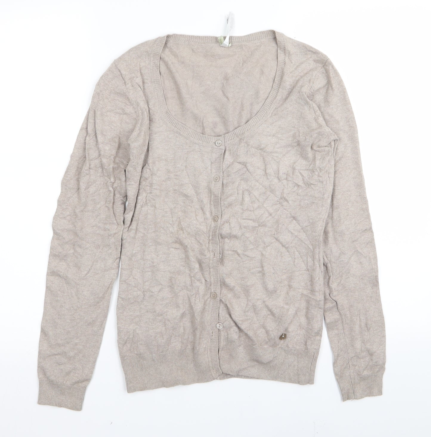 Paza Italia Womens Beige   Cardigan Jumper Size S