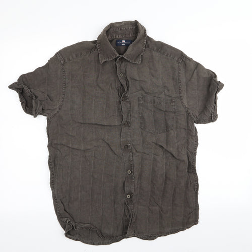 Blue Harbour Mens Brown    Button-Up Size M