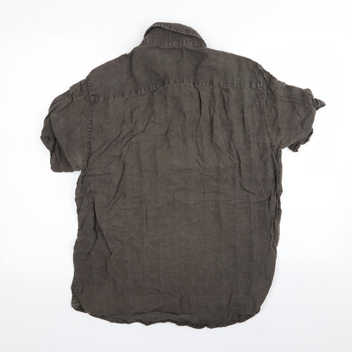 Blue Harbour Mens Brown    Button-Up Size M