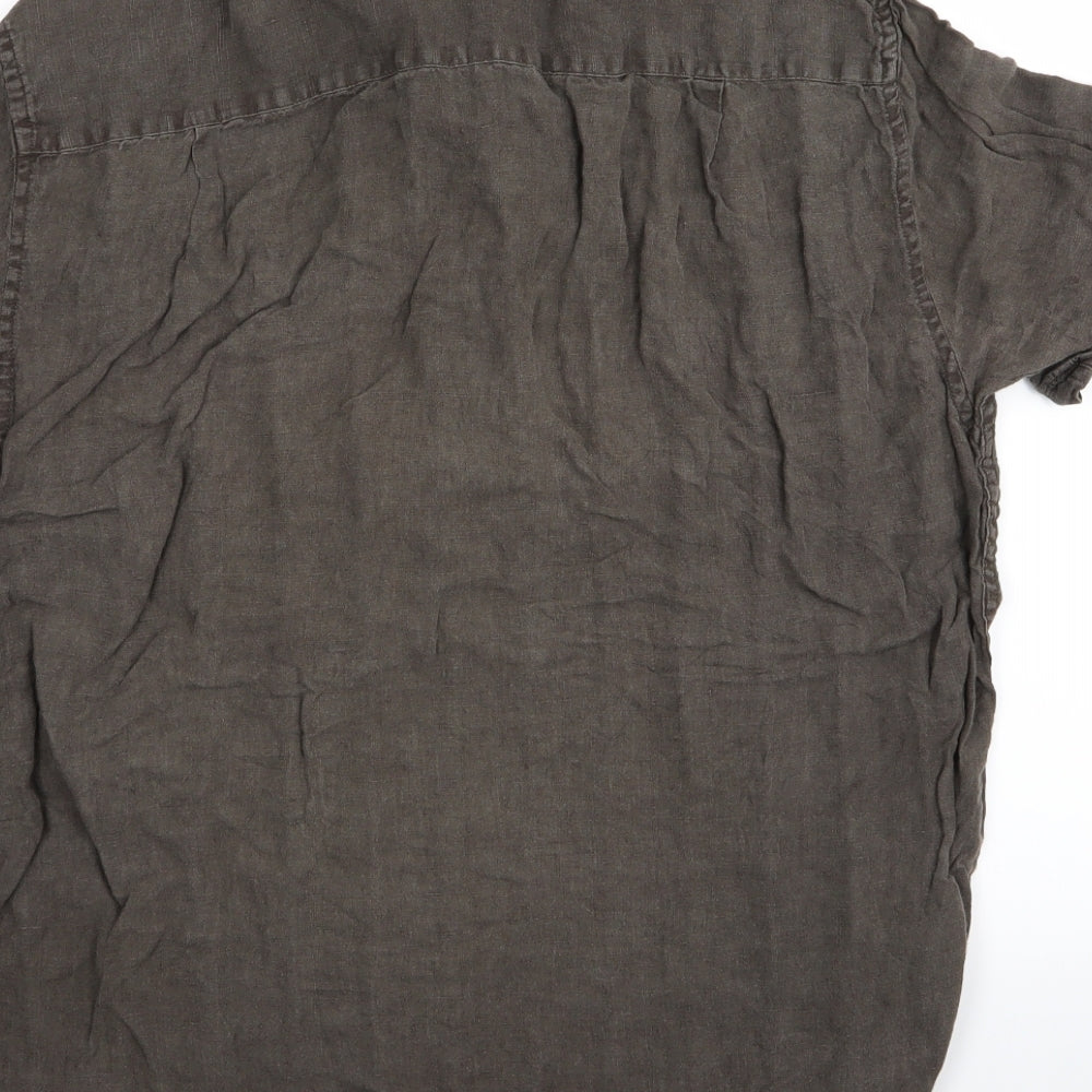 Blue Harbour Mens Brown    Button-Up Size M