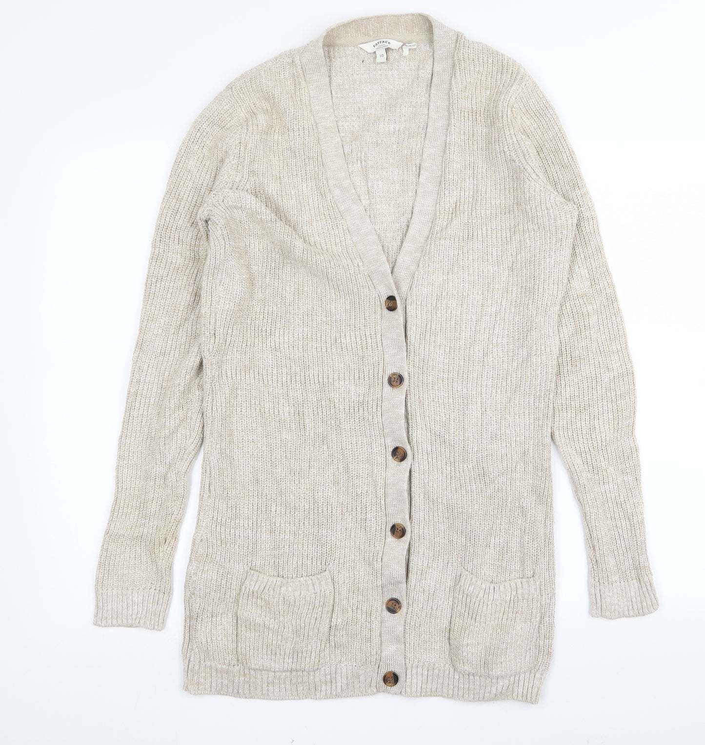 Fat Face Womens Beige   Cardigan Jumper Size 10