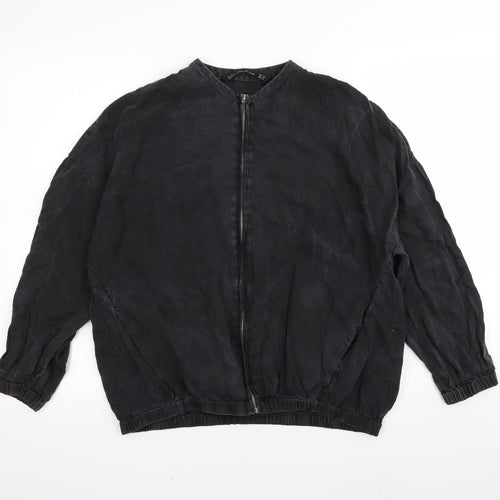 Zara Womens Black   Full Zip Jumper Size 4