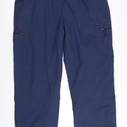 Mountain Warehouse Womens Blue   Cargo Trousers Size 14 L29 in