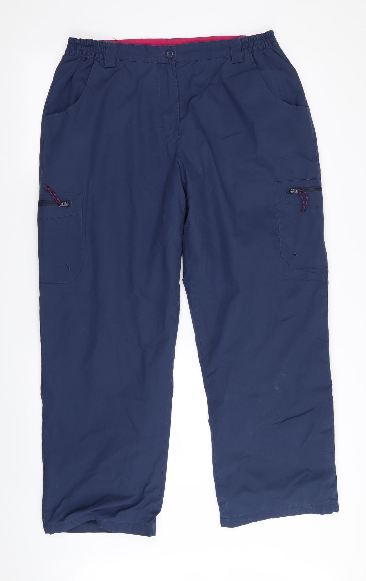 Mountain Warehouse Womens Blue   Cargo Trousers Size 14 L29 in